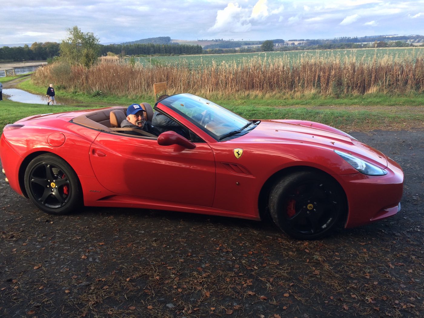 Sometimes salmon fishing guests turn up in style as you can see here. These guests drove all the way from Switzerland to fish the River Tay with me as their professional salmon guide and were quickly rewarded with a salmon each. The lovely red Ferrari looked amazing even though a bit out of place on a Scottish riverbank.