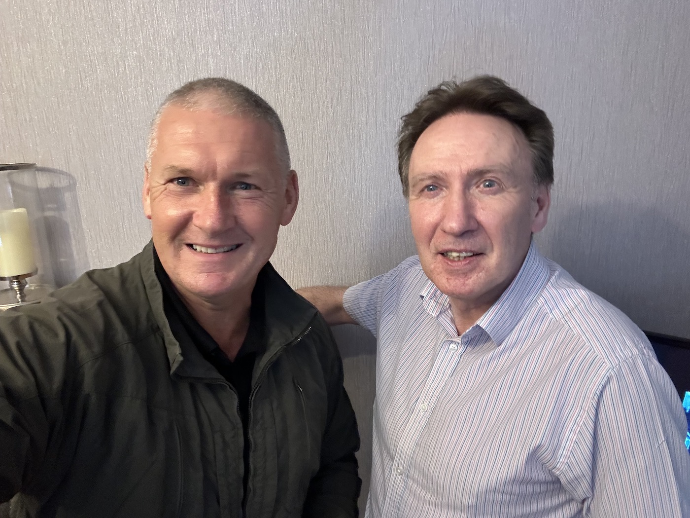 Here's great friend and professional salmon fly tyer Danny McLaughlin with myself after meeting up near Glasgow to discuss salmon fly tying and future orders for visiting salmon fishers.