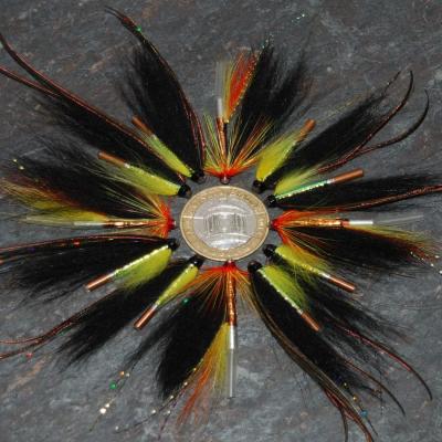 Heres the River Dee Monkey & Copperass tube fly patterns. If you need only 2 salmon fly patterns to fish through the higher water levels of Spring then these are the only 2 you'll require. As a professional salmon guide I don't deviate from these 2 fly patterns during early Spring.