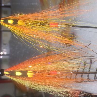 Here's the old traditional Orange & Yellow salmon tube fly which is a deadly salmon fly pattern especially during the higher water levels of early Spring on the River Tay and other big Scottish rivers. All serious River Tay boatmen and professional fishing guides know how effective this pattern of salmon fly during Springtime when salmon fishing in Scotland.