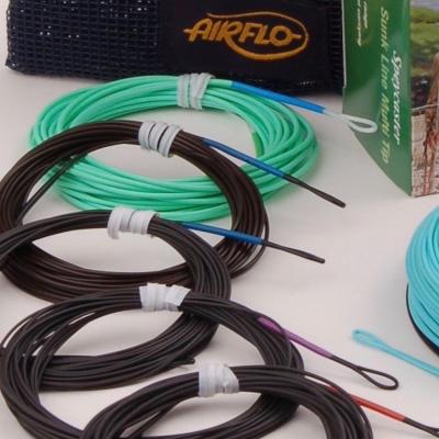 This was my Monteith Sunk line salmon fly fishing system which was a sunk line Speyline that allowed salmon anglers to fish their fly as deep as necessary. This Speyline Multi tip system came with a pouch of braided core sink tips of varying sink rates which were carefully thought out by myself while working as a professional River Tay salmon fishing guide.