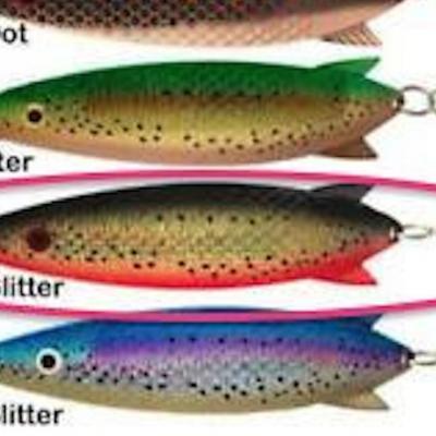 These ABU Toby 'Salmo' lures are great spin fishing lure on the River Tay and are especially deadly in the 2 circled colours above. This lure has an amazing action in the river and is a firm favourite for use with our salmon fishing trip guests while they are being supervised by our salmon fishing guide team.