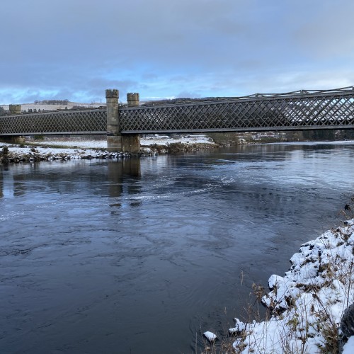 This is the Bridge Pool on the lovely Dalguise salmon beat of the River Tay. Many salmon hold in this deep water pool and especially during lower water conditions.