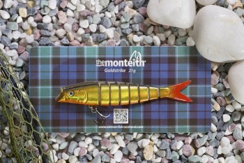 Traditional salmon lure colours of 'black & gold', highly effective throughout the season and especially during the Spring months